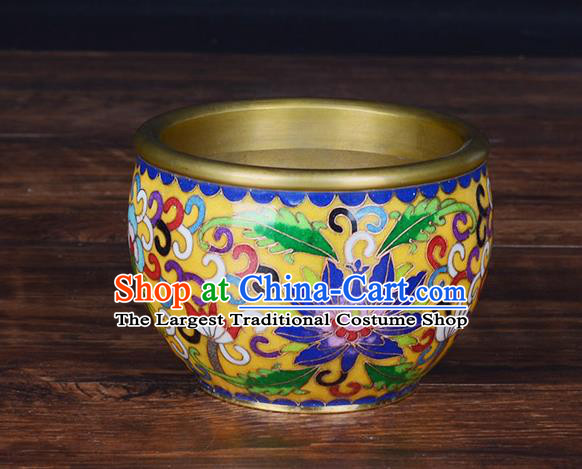 China Traditional Cloisonne Ornament Handmade Brass Cup