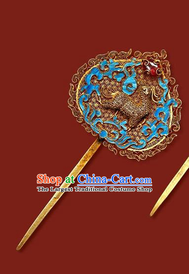 China Traditional Ancient Qing Dynasty Imperial Consort Hair Stick Handmade Gems Hairpin