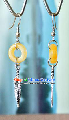 Chinese Ming Dynasty Female Swordsman Ear Accessories Ancient Dance Lady Yao Ji Ceregat Earrings