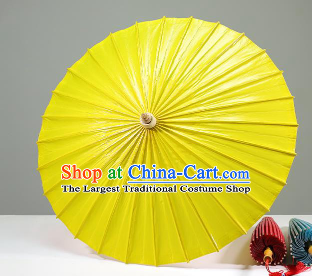 Traditional China Yellow Oil Paper Umbrella Handmade Umbrellas Artware Classical Dance Paper Umbrella