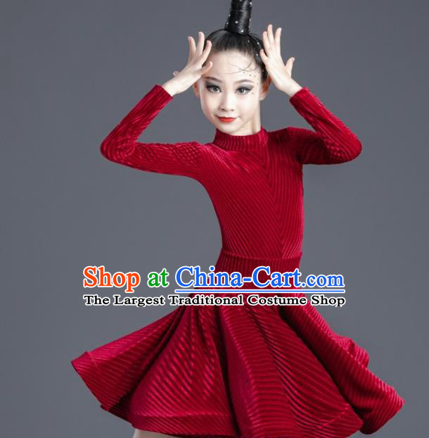 Professional Children Latin Dance Dress Modern Dance Competition Costume Ballroom Dance Clothing