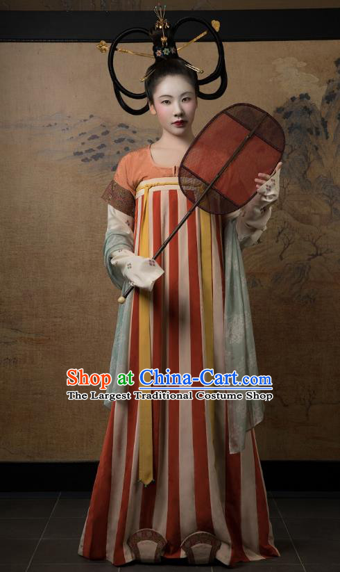 China Ancient Palace Beauty Hanfu Dress Traditional Tang Dynasty Princess Historical Clothing for Women