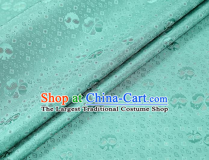 China Traditional Brocade Drapery Classical Cheongsam Green Silk Fabric