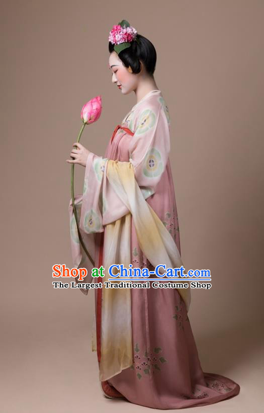 Traditional China Tang Dynasty Royal Princess Historical Clothing Ancient Palace Infanta Hanfu Dress