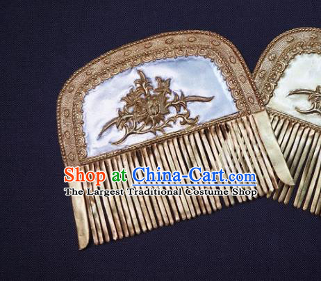 Chinese Ancient Court Woman Hair Accessories Traditional Tang Dynasty Hair Comb