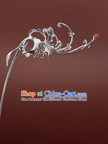 Chinese National Silver Manjusaka Hair Stick Traditional Cheongsam Hairpin Hair Accessories