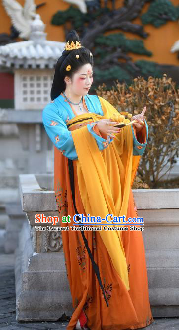 China Traditional Tang Dynasty Court Woman Clothing Ancient Palace Lady Hanfu Dress Costumes