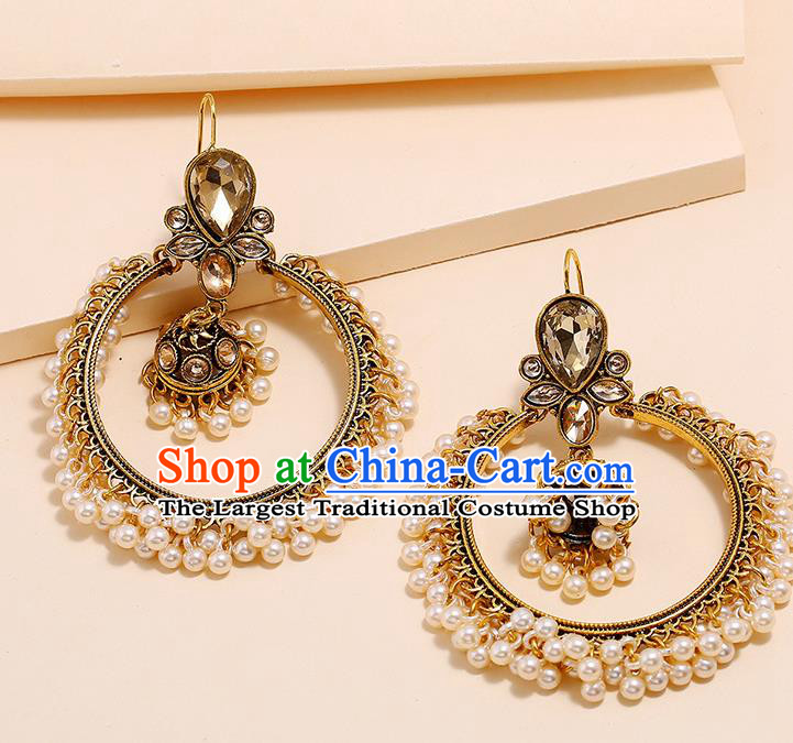 Asian Indian Stage Performance Earrings India Bollywood Folk Dance Ear Accessories