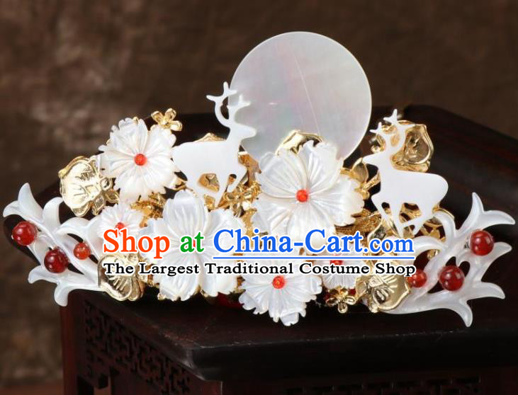 Chinese Ancient Palace Princess Hairpin Hanfu Hair Accessories Traditional Tang Dynasty Hair Crown