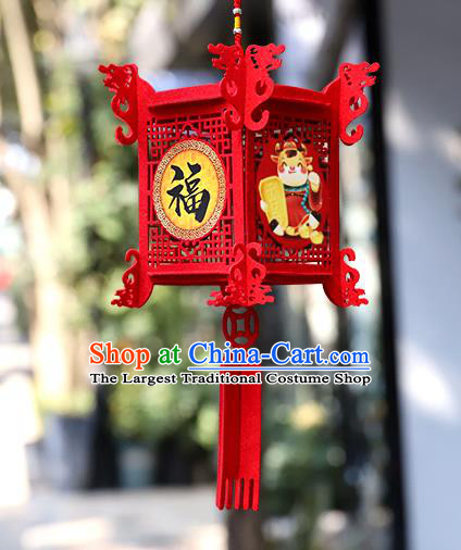 China New Year Red Lantern Handmade Hanging Lamp Decoration