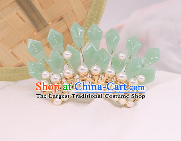 China Ancient Princess Hair Crown Traditional Song Dynasty Palace Lady Pearls Hairpin