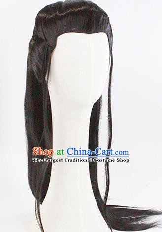 China Traditional Ming Dynasty Young Hero Wiggery Headwear Ancient Swordsman Wigs