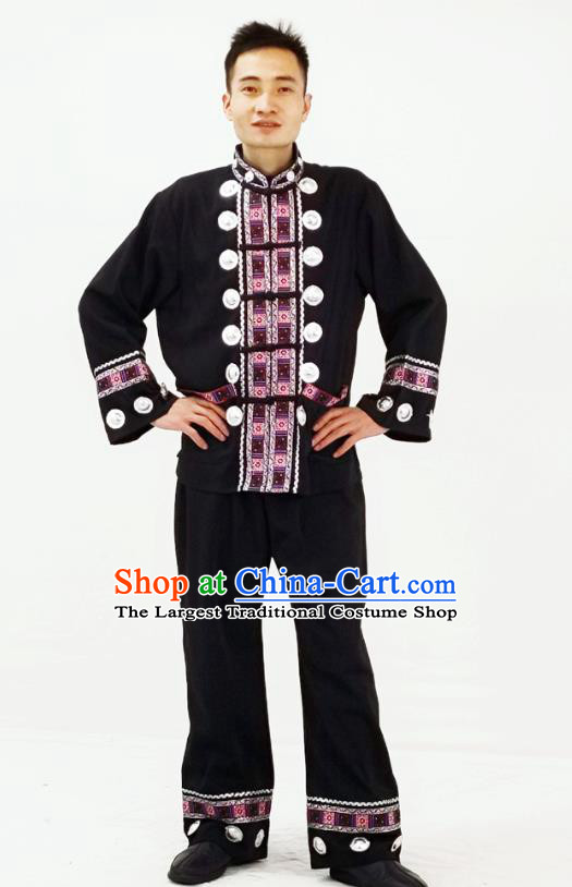 China Traditional Yunnan Ethnic Folk Dance Clothing Dong Nationality Festival Garment Costumes