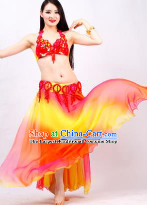 Indian Belly Dance Costumes Asian Oriental Dance Bra and Skirt Stage Performance Uniforms