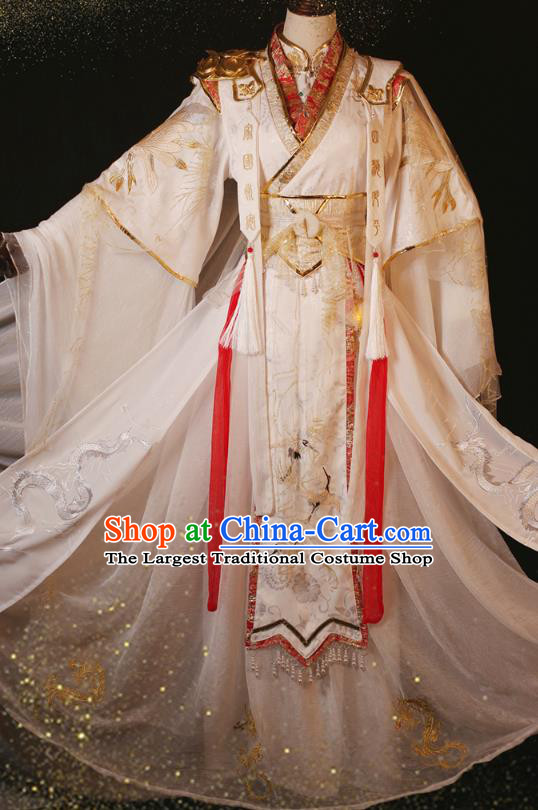 Chinese Cosplay Swordsman Xie Lian Apparels Ancient Crown Prince Garment Costumes Tang Dynasty King Clothing