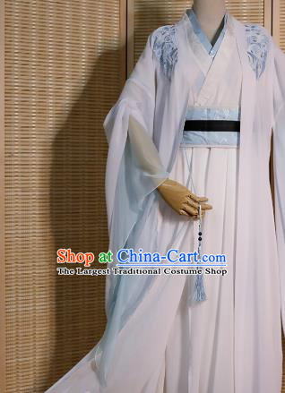 Chinese Tang Dynasty Taoist Clothing Cosplay Swordsman Lan Xichen Apparels Ancient Knight Garment Costumes