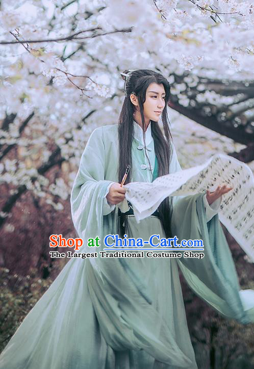 China Traditional Cosplay Swordsman Xie Yun Hanfu Clothing Ancient Prince Apparels Jin Dynasty Childe Garment Costumes