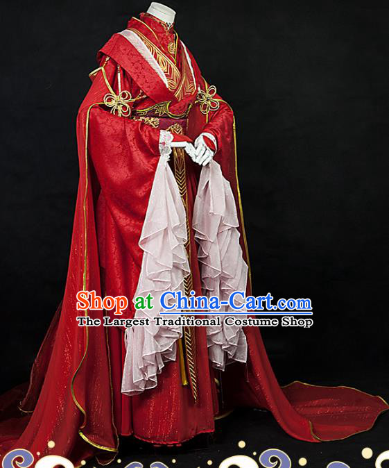 Chinese Cosplay Crown Prince Xie Lian Wedding Clothing Traditional Heaven Official Blessing Apparels Ancient Swordsman Garment Costumes