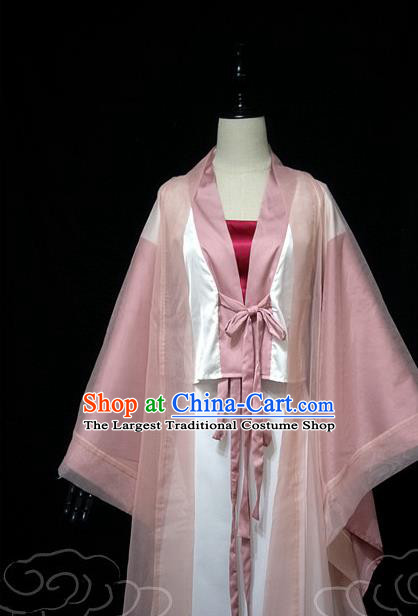 China Ancient Swordswoman Garments Traditional Song Dynasty Young Beauty Hanfu Dress Cosplay Drama The Battle Wizard Wu Xingyun Clothing