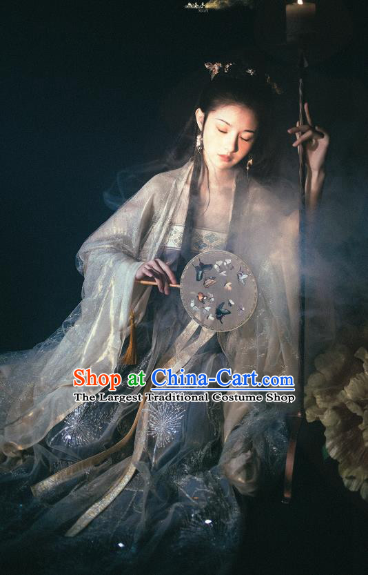 China Tang Dynasty Historical Clothing Traditional Ancient Palace Princess Hanfu Dress Garments for Women