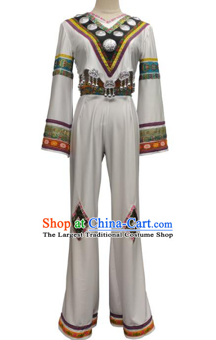 Chinese Yi Nationality Male Garment Costumes Yi Ethnic Group Dance Clothing National Minority Performance Outfits