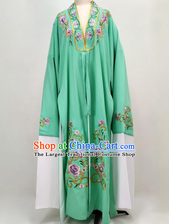 China Peking Opera Xiaosheng Garment Costume Traditional Beijing Opera Niche Green Cape Shaoxing Opera Scholar Clothing