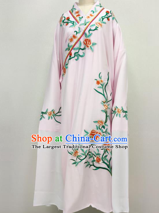 China Peking Opera Garment Costume Traditional Beijing Opera Young Man Pink Robe Shaoxing Opera Scholar Clothing