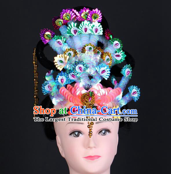 China Shaoxing Opera Noble Lady Hair Crown Traditional Peking Opera Actress Headdress Beijing Opera Hua Tan Hair Accessories