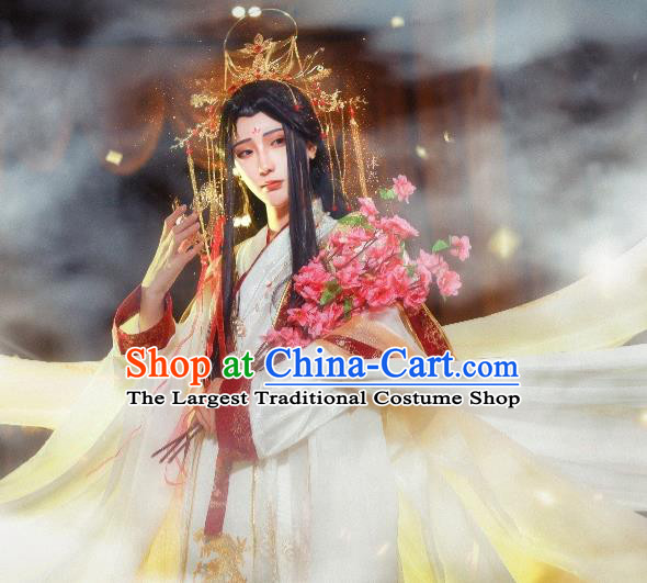 Chinese Ancient Noble Childe Hanfu Clothing Traditional Drama Cosplay Crown Prince Wedding Garment Costume