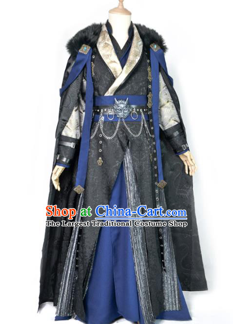 Chinese Ancient Chivalrous Knight Hanfu Clothing Drama Cosplay Swordsman Garment Costumes