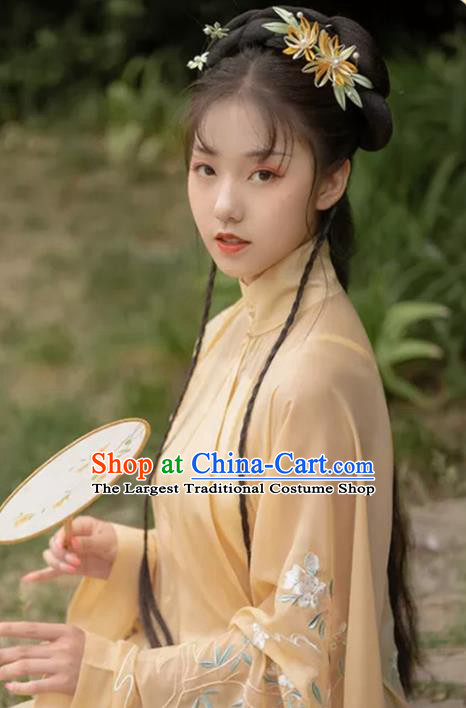 China Ming Dynasty Young Beauty Chignon Hairpieces Traditional Hanfu Hair Accessories Ancient Noble Woman Wigs