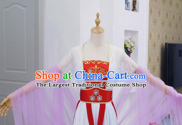 China Ancient Moon Goddess Chang E Hanfu Dress Cosplay Tang Dynasty Court Dance Garments Traditional Drama Journey to the West Fairy Clothing