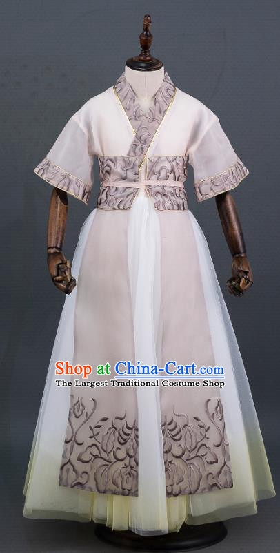 Top China Kids Catwalks Uniforms Stage Show Tang Suits Boys Dancewear Ancient Children Scholar Clothing