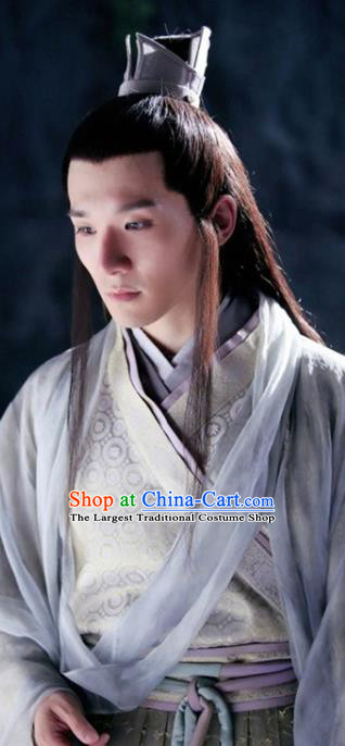 Handmade Chinese Tang Dynasty Prince Wigs Ancient Swordsman Headwear Drama Young Childe Chignon Headdress