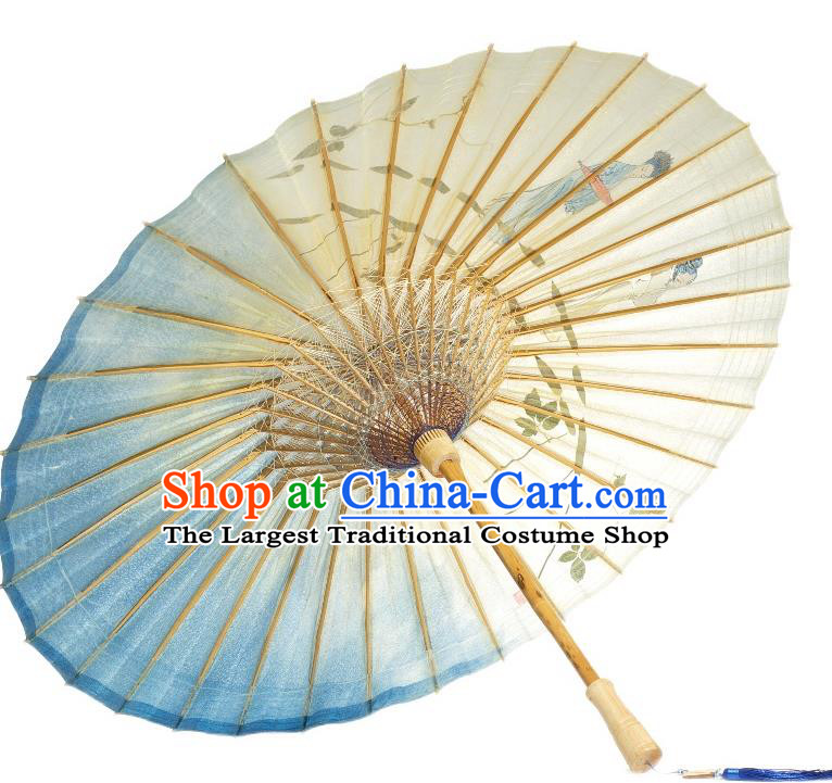 China Traditional Drama Umbrellas Classical Dance Umbrella Paper Umbrella Handmade Madam White Snake Oil Paper Umbrella