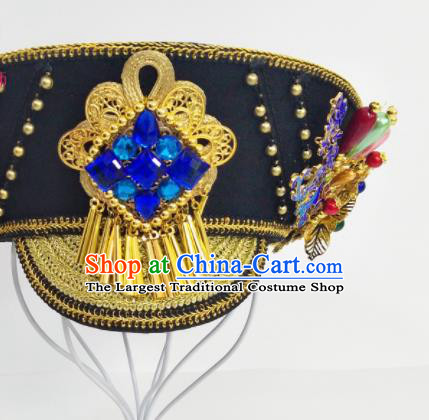 China Ancient Queen Hair Crown Traditional Drama Court Hair Accessories Qing Dynasty Empress Zhen Huan Hat Headdress