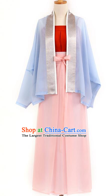 China Song Dynasty Civilian Female Garment Costumes Traditional Historical Clothing Ancient Young Beauty Hanfu Dresses