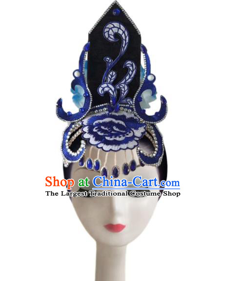 Handmade Chinese Classical Dance Wigs Chignon Umbrella Dance Hair Accessories Stage Performance Hairpieces