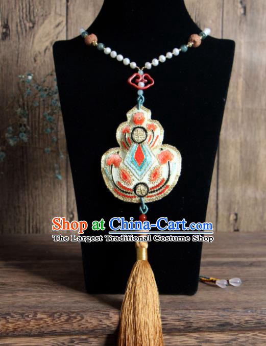 Handmade China Embroidered Gourd Necklet Classical Qipao Necklace Accessories