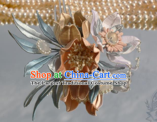 China Song Dynasty Palace Lady Hair Comb Traditional Hanfu Headpiece Ancient Princess Hair Accessories