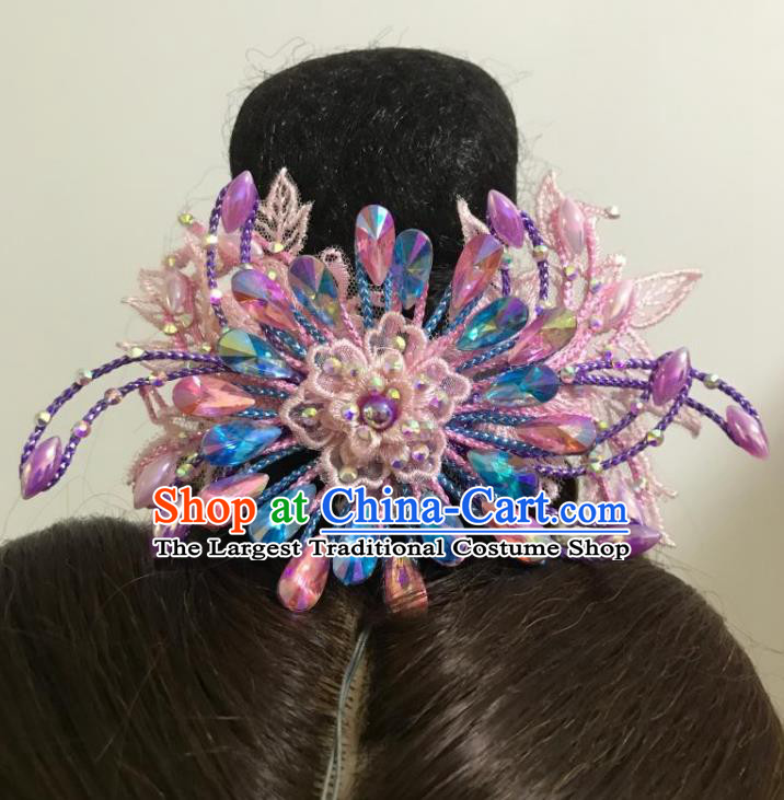 Chinese Gezi Opera Actress Hair Accessories Peking Opera Hua Tan Hair Claw Traditional Beijing Opera Diva Headpieces