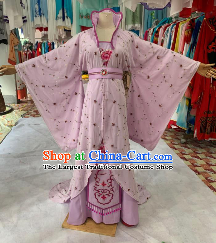 China Shaoxing Opera Actress Pink Dress Outfits Traditional Peking Opera Hua Tan Clothing Ancient Imperial Concubine Garment Costumes