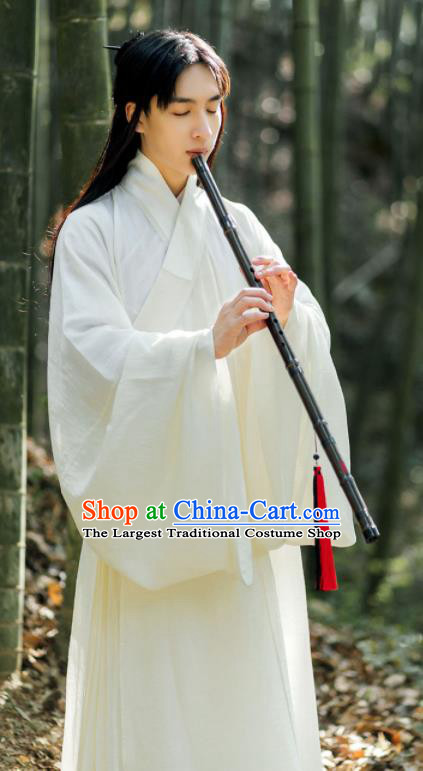 China Ming Dynasty Young Childe Historical Clothing Ancient Scholar Garment Costume Traditional Hanfu Long Robe