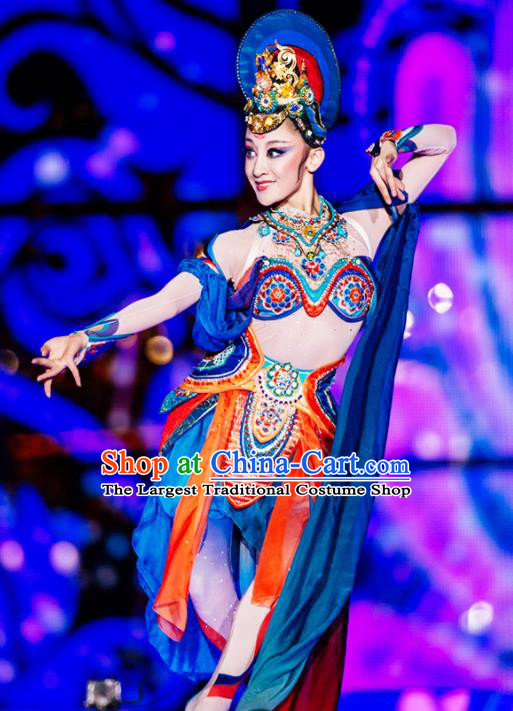 China Classical Dance Clothing Woman Group Dance Garment Costume Flying Apsaras Dance Performance Dress