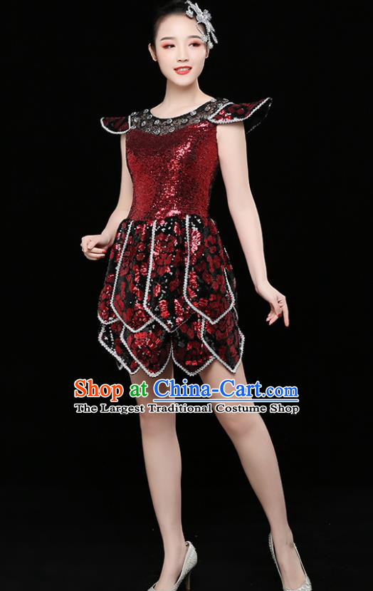 Professional China Women Drum Dance Garments Modern Dance Clothing Spring Festival Gala Opening Dance Dress Jazz Dance Costume