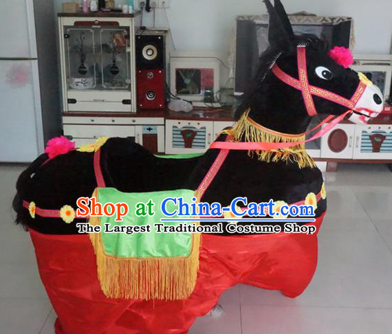 Chinese Folk Dance Accessories New Year Performance Props Yangko Dance Black Donkey Land Boat