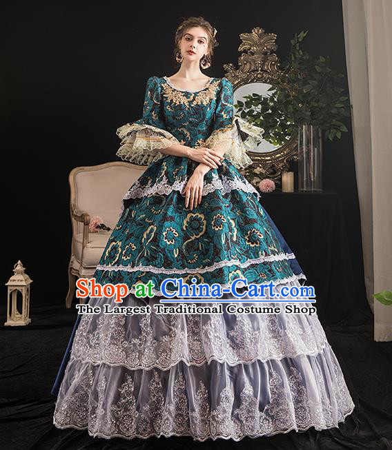 Top Christmas Garment Costume French Formal Attire European Drama Performance Clothing Western Noble Woman Full Dress