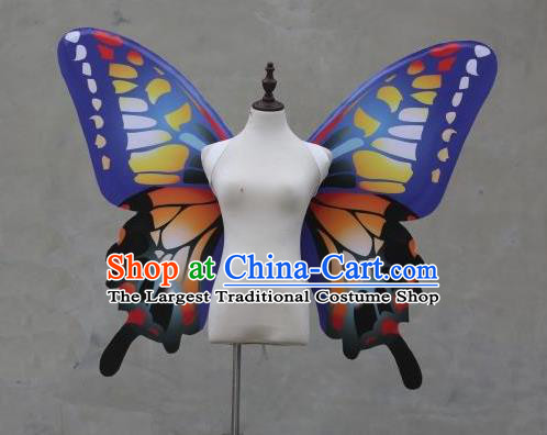 Custom Catwalks Angel Blue Wings Halloween Fancy Ball Wear Carnival Parade Accessories Miami Show Back Decorations Cosplay Butterfly Fairy Props