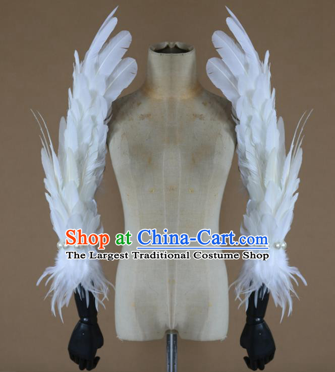 Top Stage Show Prop Brazilian Carnival Headdress Samba Dance Feather Sleeve Accessories Miami Catwalks Wings