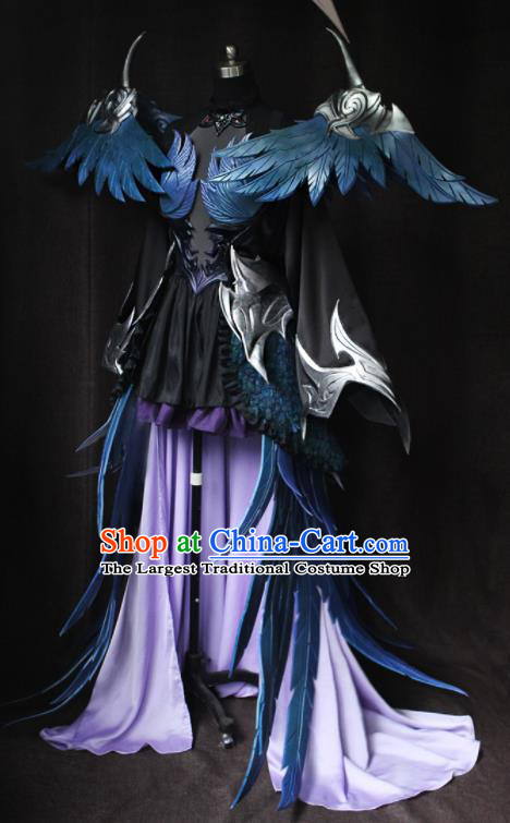 Top Final Fantasy Goddess Garment Costume European Princess Clothing Cosplay Angel Dress with Wings